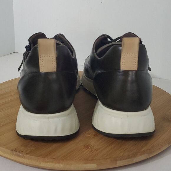 Ecco Men's ST.1 Leather Sneaker Dark Green Size US 8 EU 42 - Picture 6 of 12